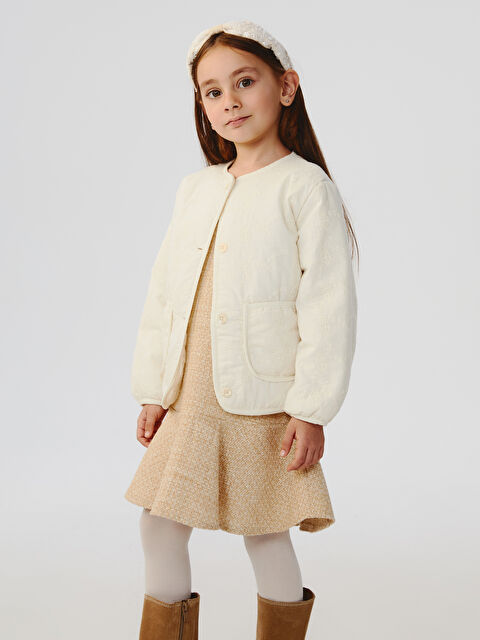 LCW Kids Çiçekli Kız Çocuk Mont - S65960Z1-S37