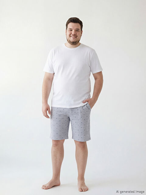 LC WAIKIKI Standart Kalıp Desenli Pijama Alt Şort