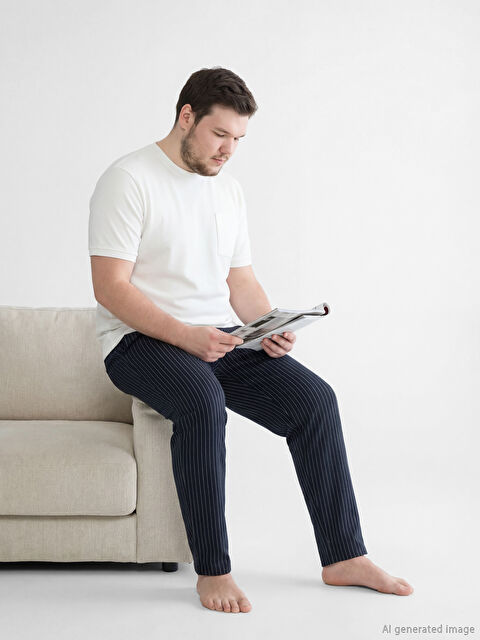 LC WAIKIKI Standart Kalıp Çizgili Erkek Pijama Altı