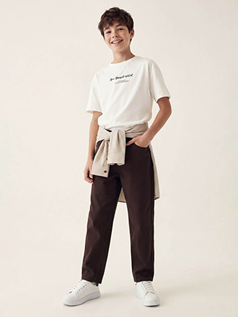 LCW Kids Regular Fit Erkek Çocuk Gabardin Pantolon - S65983Z4-HNM