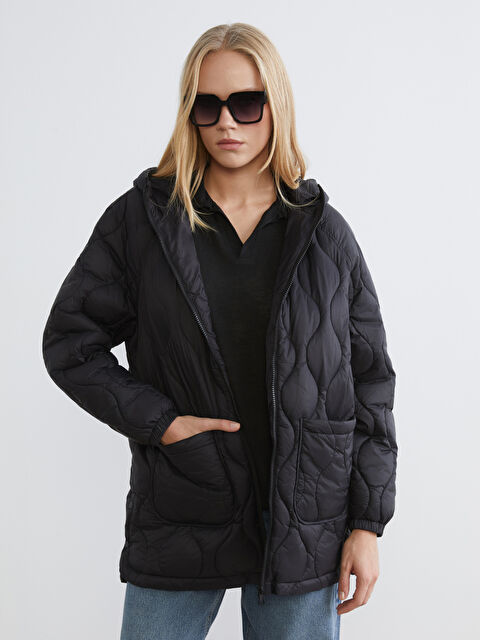 LCW Vision Kapüşonlu Kapitone Kadın Şişme Mont - S65999Z8-CVL