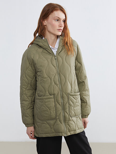 LCW Vision Hooded Quilted Women's Puffer Coat - S66002Z8-M3S