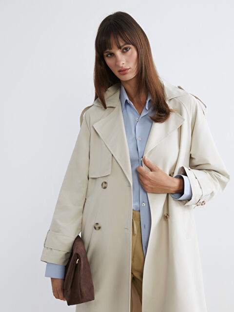 LCW Vision Kruvaze Yaka Kadın Trençkot - S66011Z8-DXR