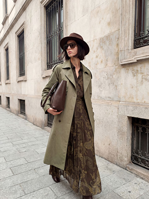 LCW Vision Kruvaze Yaka Kadın Trençkot - S66011Z8-D2V