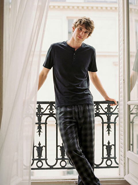 LC WAIKIKI Standart Kalıp Ekose Erkek Pijama Alt - S66051Z8-LRW