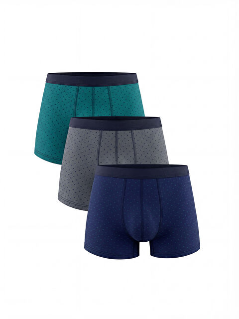 LC WAIKIKI Standart Kalıp Pamuklu Esnek Erkek Boxer 3'lü - S66061Z8-LSJ
