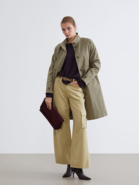 LCW Vision Dik Yaka Kadın Trençkot - S66065Z8-CTA