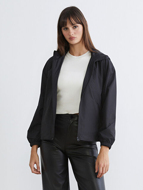 LCW Vision Oversized hooded raincoat for women. - S66084Z8-CVL