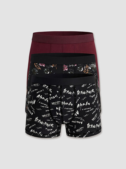 LC WAIKIKI Standart Kalıp Pamuklu Esnek Erkek Boxer 3'lü - S66101Z8-LQJ