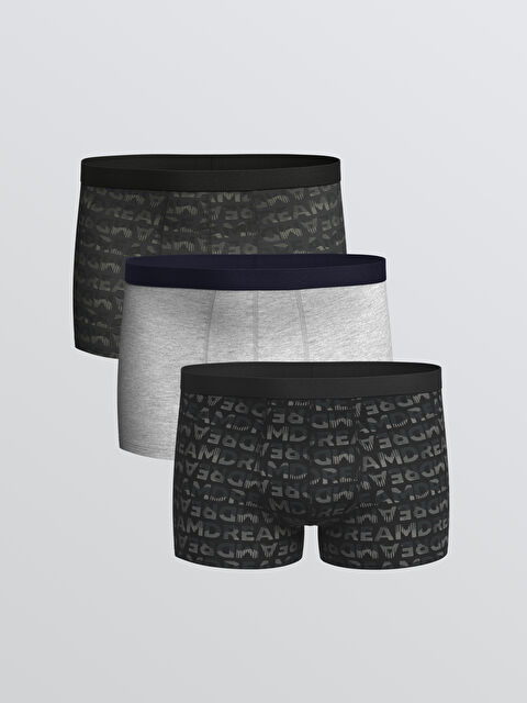 LC WAIKIKI Standart Kalıp Pamuklu Esnek Erkek Boxer 3'lü - S66103Z8-LQJ