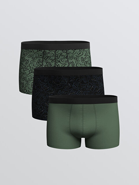 LC WAIKIKI Standart Kalıp Pamuklu Esnek Erkek Boxer 3'lü - S66105Z8-LQJ