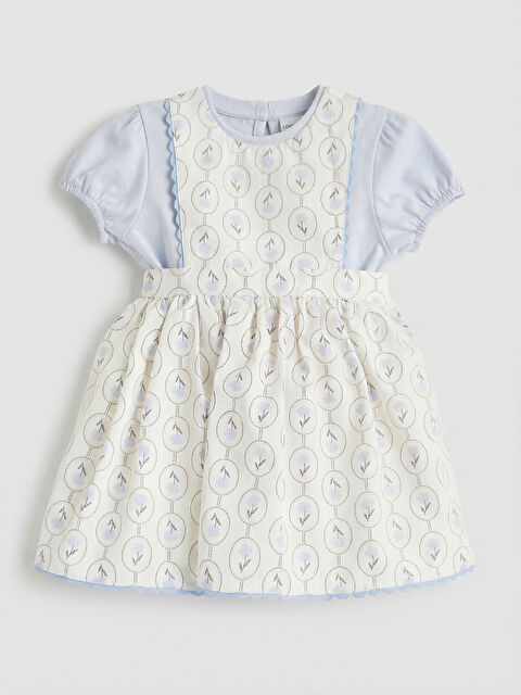 LCW baby Desenli Kız Bebek Poplin Elbise - S66118Z1-LRA