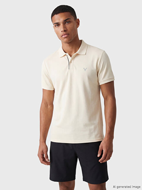 XSIDE ACTIVE Polo Yaka Nakışlı Erkek Spor Tişört