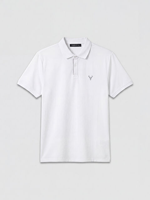 XSIDE ACTIVE Polo Yaka Nakışlı Erkek Spor Tişört