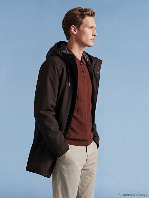 SOUTHBLUE Standart Kalıp Kapüşonlu Erkek Yağmurluk - S66165Z8-ZNT