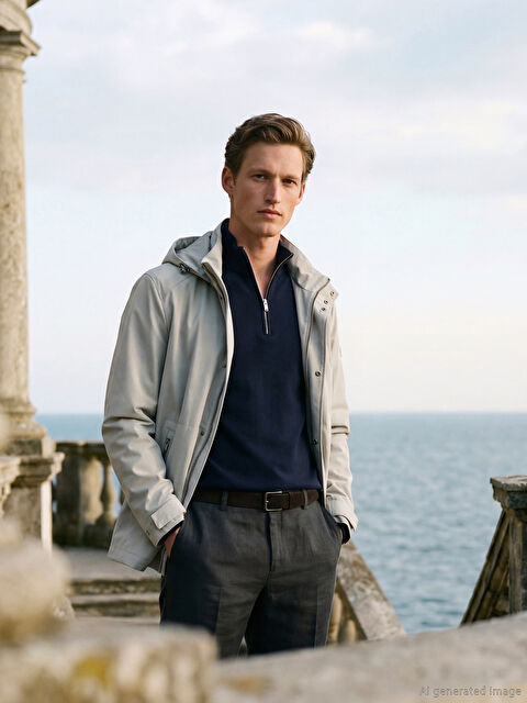 SOUTHBLUE Standart Kalıp Kapüşonlu Erkek Yağmurluk - S66166Z8-ZXE