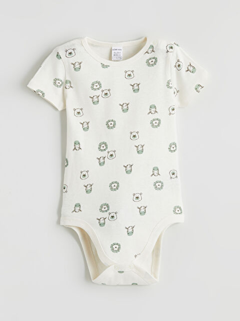 LCW baby Bisiklet Yaka Desenli Erkek Bebek Çıtçıtlı Body

 - S66250Z1-LRB