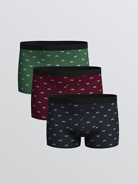 LC WAIKIKI Standart Kalıp Pamuklu Esnek Erkek Boxer 3'lü - S66252Z8-LSJ