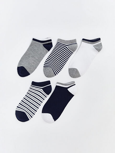 LCW Kids Çizgili Erkek Çocuk Patik Çorap 5'li - S66285Z4-K00