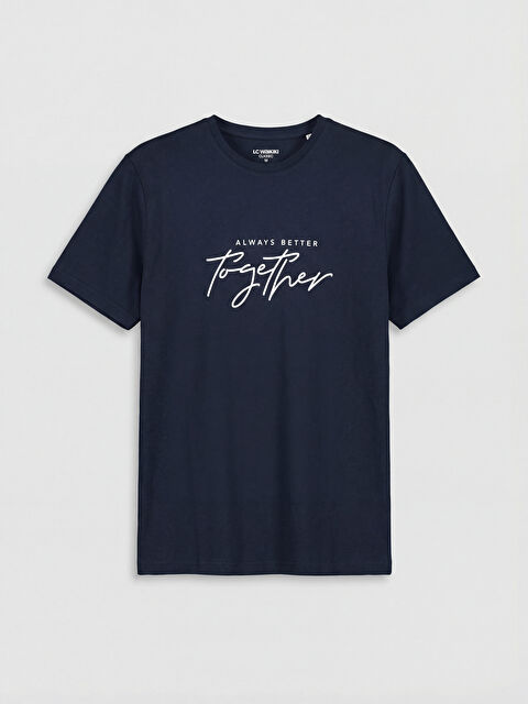 LC WAIKIKI Bisiklet Yaka Baskılı Erkek Pijama Üst - S66297Z8-RFF