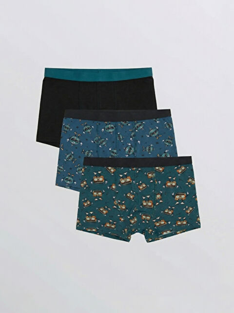 LC WAIKIKI Standart Kalıp Pamuklu Esnek Erkek Boxer 3'lü - S66300Z8-LRR