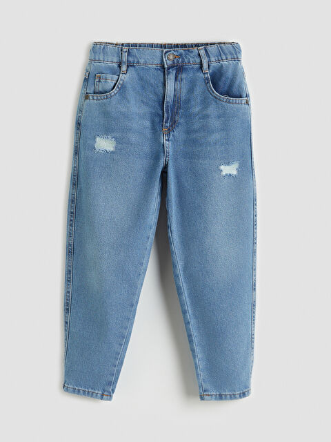 LCW Kids Loose Fit Yırtık Detaylı Erkek Çocuk Jean Pantolon - S66308Z1-H45