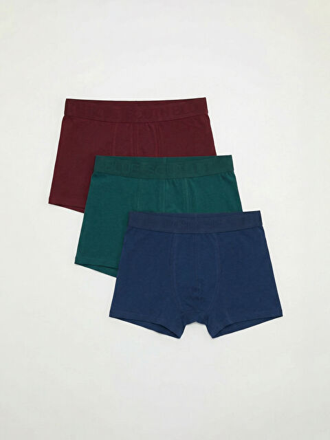 LC WAIKIKI Standart Kalıp Pamuklu Esnek Erkek Boxer 3'lü - S66315Z8-HMB