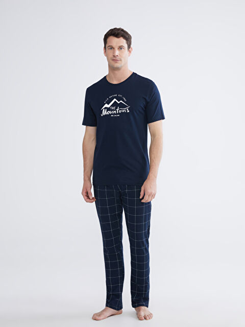 LC WAIKIKI Standart Kalıp Baskılı Erkek Pijama Takım - S66357Z8-LSJ