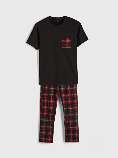 LC WAIKIKI  Standart Kalıp Ekose Baskılı Erkek Pijama Takım - S66373Z8-LQV