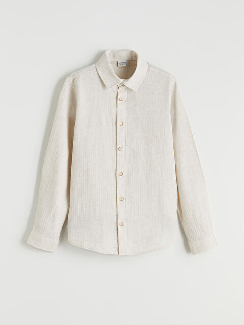 LCW Kids Erkek Çocuk Keten Karışımlı Gömlek - S66377Z4-J1F