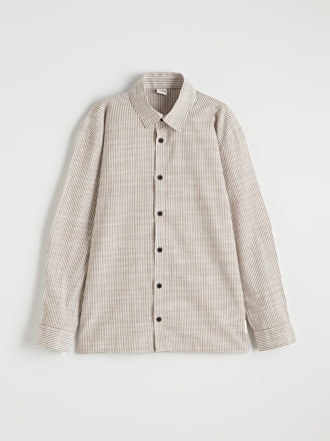 LCW Kids Çizgili Erkek Çocuk Gömlek - S66378Z4-LEW