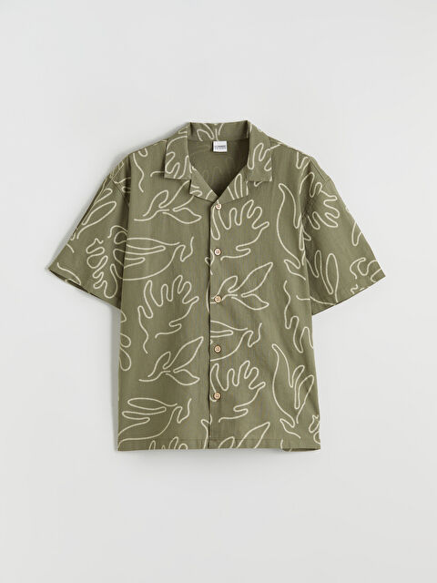 LCW Kids Kısa Kollu Desenli Erkek Çocuk Gömlek - S66379Z4-LS6