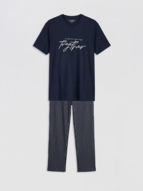 LC WAIKIKI Standart Kalıp Baskılı Erkek Pijama Takım - S66432Z8-LGS