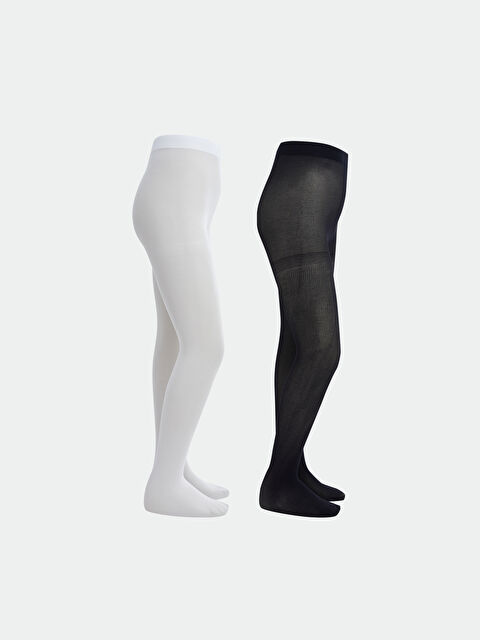 LCW Kids İnce Kız Çocuk Külotlu Çorap 2'li - S66496Z4-JYX