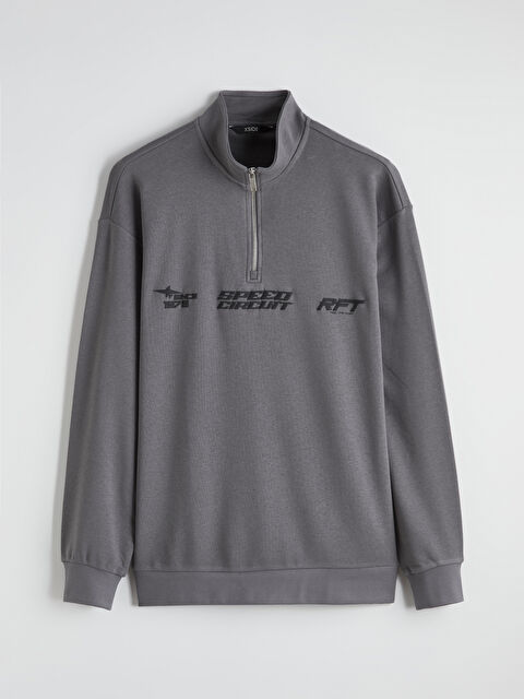 XSIDE Dik Yaka Baskılı Erkek Sweatshirt - S66503Z8-R2H