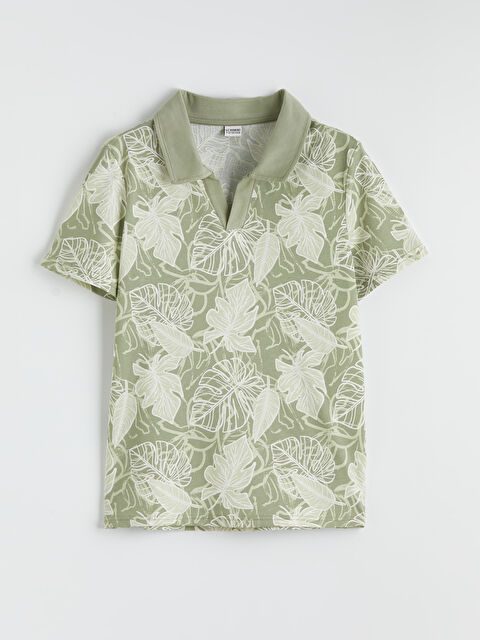 LCW Kids Polo Yaka Desenli Erkek Çocuk Tişört - S66518Z4-LRA