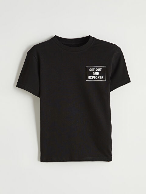 LCW Kids Bisiklet Yaka Baskılı Erkek Çocuk Tişört - S66559Z1-CVL