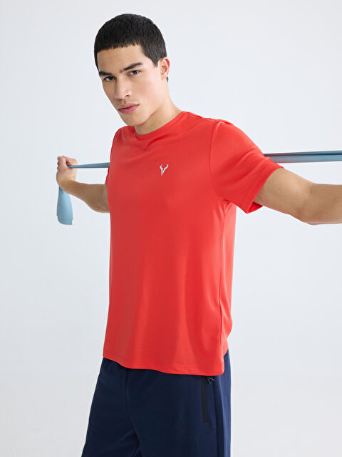 XSIDE ACTIVE Bisiklet Yaka Erkek Spor Tişört - S66570Z8-CRT