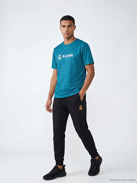 XSIDE ACTIVE Slim Fit Real Madrid Baskılı Erkek Jogger Eşofman Altı - S66584Z8-CVL