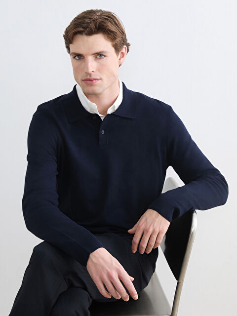 SOUTHBLUE Polo Neck Men's Knitwear Sweater - S66587Z8-RFH