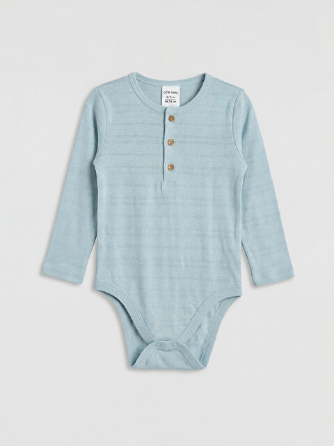 LCW baby Uzun Kollu Erkek Bebek Çıtçıtlı Body - S66595Z1-FFH