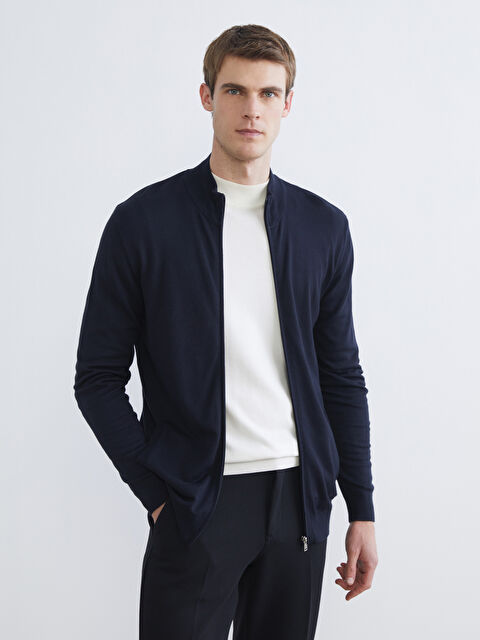 SOUTHBLUE Regular Fit Funnel Neck Men's Knit Cardigan - S66601Z8-RFH