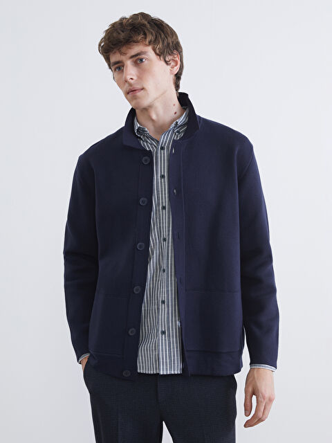 SOUTHBLUE Standard Fit Polo Neck Men's Knitwear Cardigan - S66604Z8-RFH