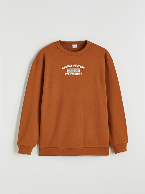 LCW Kids Baskılı Erkek Çocuk Sweatshirt - S66610Z4-GZM