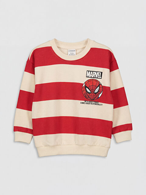 LCW baby كنزة رياضية مطبوعة سبايدرمان للأولاد - S66624Z1-LTQ