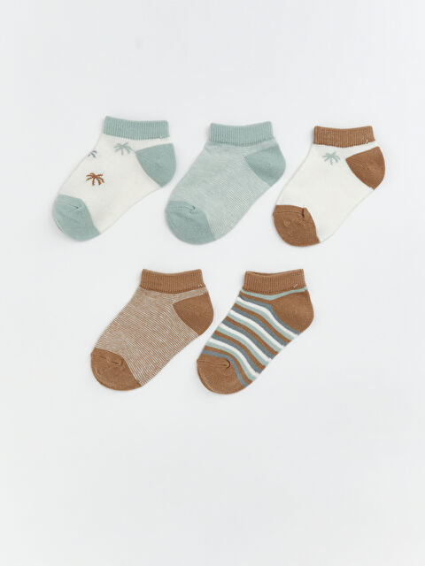 LCW baby Desenli Erkek Bebek Patik Çorap 5'li - S66629Z1-FDU