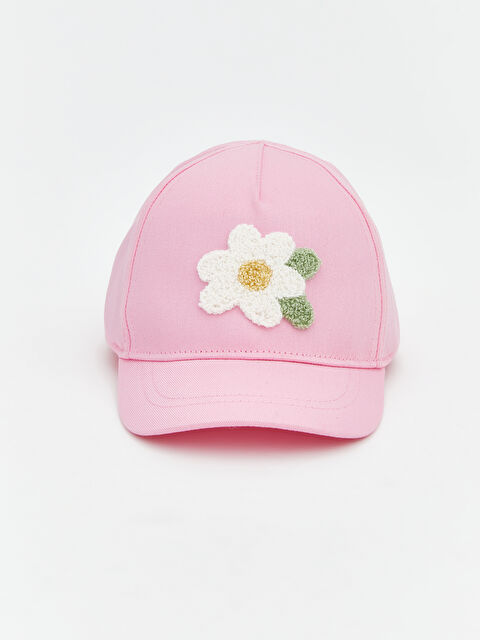 LCW ACCESSORIES Çiçek Nakışlı Kız Bebek Kep Şapka  - S66677Z1-GA5