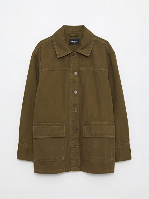 LCWAIKIKI Classic Gömlek Yaka Kadın Ceket - S66678Z8-CRR