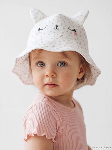 LCW baby Hayvan Figürlü Kız Bebek Bucket Şapka  - S66680Z1-LRA