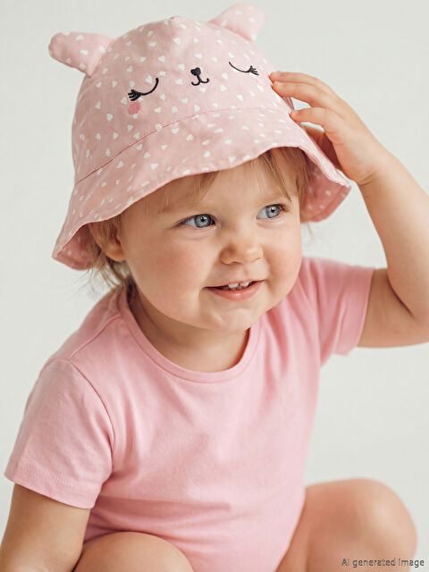 LCW baby Hayvan Figürlü Kız Bebek Bucket Şapka  - S66680Z1-LT4